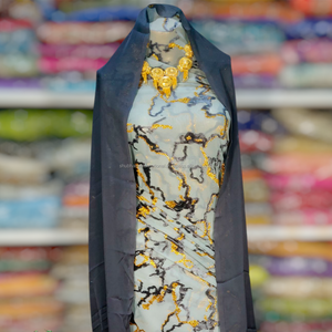 Tissu Dirac en velours somalien de haute qualité avec des motifs floraux flammés et unis Tissu de robe de mariée de couleur douce pour les filles et les femmes - Product Image 1