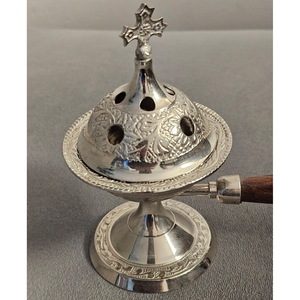 Brûleur d'encens religieux en laiton - Décoration écologique pour la maison, idéal pour la méditation et la prière - Product Image 1