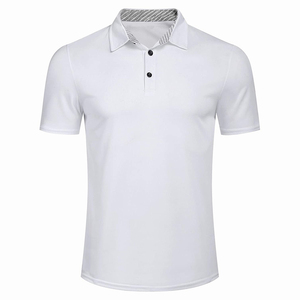 <b>White</b> Color Golf <b>Polo</b> T Shirt for Men's Unique Design <b>Polo</b> in Solid Color Polyester Made Golf <b>Polo</b> Shirt - Product Image 2