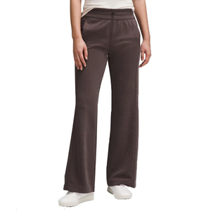 Women's High Quality Multi Pockets Flare <b>Trousers</b> New Streetwear Mid <b>Elastic</b> Waist 100% Cotton Fleece Casual Sweatpants Custom - Product Image 1