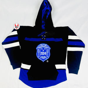 Sweat à capuche en molleton de coton brodé Zeta Phi Beta Sorority pour femme |   Sweat-shirts à capuche en polyester grec brodés pour femmes de la sororité ZPB - Product Image 1