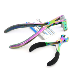 Nouveau modèle de bande dans les extensions de cheveux pince et Bond kératine pour les extensions de cheveux ensemble d'outils couleur arc-en-ciel en acier inoxydable poids léger - Product Image 1