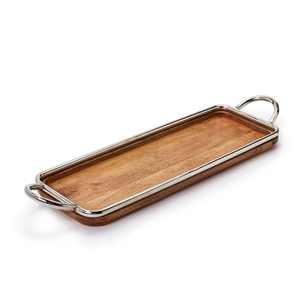 Plateau de service octogonal en bois massif naturel de haute qualité, minimaliste, écologique, durable, pour la cuisine et la salle à manger, plateau décoratif pour aliments - Product Image 6