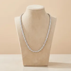 Collier ras du cou de luxe pour femme, plaqué or 18 carats, avec diamants de laboratoire taille brillant rond, style hip-hop, certifié IGI - Product Image 2
