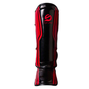 Protège-tibias personnalisés professionnels, durables, souples, légers et écologiques pour le kickboxing et le Muay Thai, en cuir PU, avec protection du tibia et du cou-de-pied - Product Image 2
