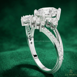 Pear Cut Moissanite Bridal <b>Ring</b> <b>Set</b> 925 Sterling <b>Silver</b> Wedding Engagement <b>Ring</b> for Women - Product Image 3