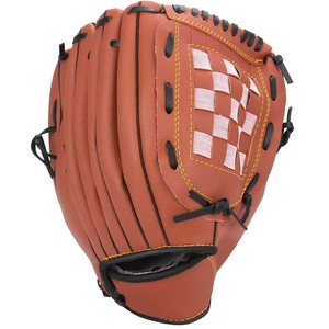 Leather Baseball Glove Right-Handed Outfield Full Finger H-Web <b>Hook</b> And Loop Closure Adult Size Non-Slip All Seasons - Product Image 1