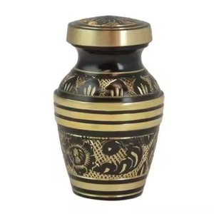Handcrafted Custom Metal Cremation Urn Adult Ashes Decorative Finish Personalized <b>Memorial</b> Metal Urn for Human Ashes - Product Image 5
