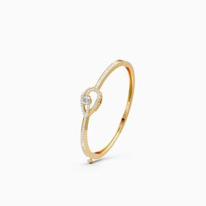 Bracelet nœud d'amour pur avec diamants de laboratoire de 1,25 carat en or jaune 9 carats, or blanc, or rose - Product Image 2