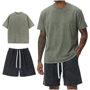Mens Washed Olive Green Regular Fit T Shirt 100% Cotton Knitted Crew Neck Casual Streetwear Custom Private Label - Product Image 3