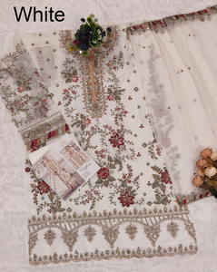 ชุดเซ็ตเสื้อคุर्ติ ชารารา การารา ปักลายอินเดีย ดีไซน์ล่าสุดจาก Sterling Creations ผ้ากำมะหยี่วิสโคสเนื้อหนา สวยงาม หรูหรา ตัดเย็บสำเร็จพร้อมใส่ - Product Image 4