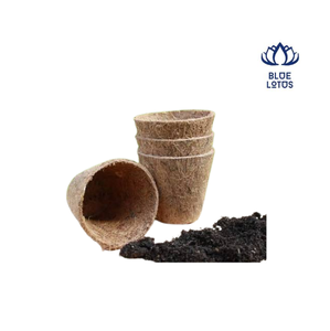 กระถางดอกบัวสีน้ำเงินทำจากใยมะพร้าว ย่อยสลายได้ เป็นมิตรกับสิ่งแวดล้อม สำหรับใช้ในสวน ไม่เคลือบผิว ดีไซน์ทรงกลม - Product Image 1