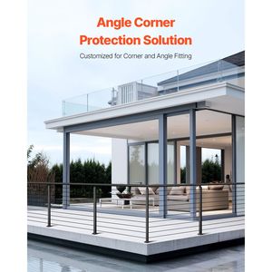 Palo per Ringhiera con Cavo a L in Acciaio Inossidabile da 36x1x2 Pollici per Terrazze, con Fori Pre-Forati, per Ringhiere Orizzontali - Product Image 2