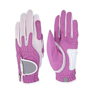 ถุงมือกอล์ฟสีชมพูสำหรับผู้หญิง ผ้าไมโครไฟเบอร์ระบายอากาศได้ดี พร้อมตัวล็อคแบบกระดุม สำหรับใช้เล่นกีฬา ถุงมือกอล์ฟ - Product Image 1