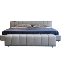 Canapé-lit convertible en cuir avec rembourrage, meuble de salon, banc de luxe minimaliste pour chambre à coucher