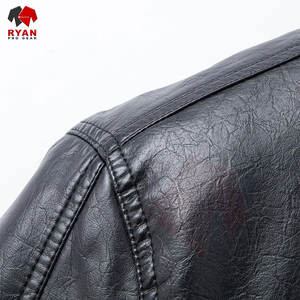 Chaqueta de Cuero Premium para Hombre, Color Sólido, Logotipo Personalizado, Servicios OEM y ODM de Alta Calidad - Product Image 6