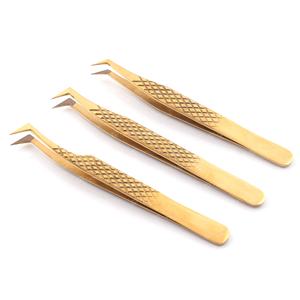 Punta de fibra de agarre de diamante multifuncional antiestático no corrosivo pinzas para pestañas extensiones de pestañas logotipo personalizable herramienta de belleza - Product Image 3