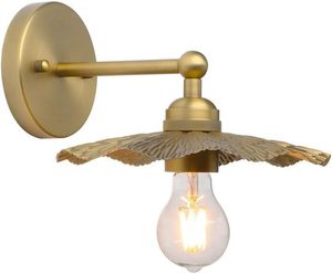 Lámpara de Pared de Latón Antiguo, Base Rectangular Larga, Fácil de Instalar, Duradera, Moderna, Iluminación Interior Contemporánea para Mesita de Noche, Metálica - Product Image 6