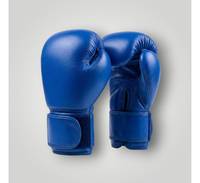 Gant de boxe en cuir bleu, main droite, pour entraînement, durable, à enfiler, unisexe, adulte