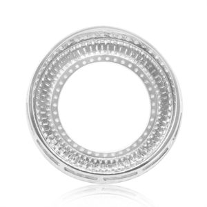Collar con Colgante Circular de Diamantes Naturales Blancos de 0.97 Cttw para Mujer, Plata de Ley 925 con Baño de Rodio, Cadena de 18 Pulgadas, Corte Brillante - Product Image 5
