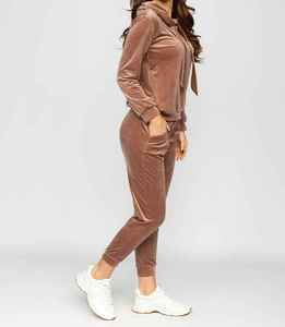 Bespoke Tailored Fit Winter Sweats Premium Feel Plain Daily Essential Superior Comfort Velvet Track <b>Suit</b> - Product Image 5