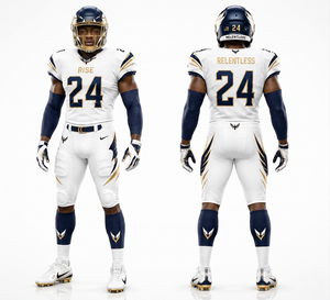 White American Football Uniform Set with Breathable Feature Hot Selling Sports Clothes at Factory Sale Rate - Product Image 5