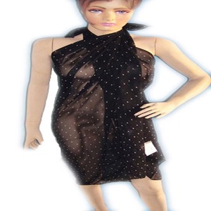 Paréo de plage personnalisé en polyester à imprimé floral à pois, de haute qualité, pour femmes, conçu par des designers professionnels, idéal pour les vacances à Hawaï. - Product Image 1