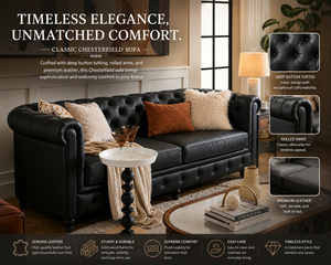 Premium Genuine Leather <b>Sofa</b> <b>Bed</b> Durable Construction Timeless Design for Living Room Bedroom School Park Commercial Spaces - Product Image 3