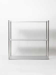 Étagère de rangement multifonctionnelle minimaliste à trois niveaux en métal rectangulaire, gain de place, pour le salon - Product Image 6