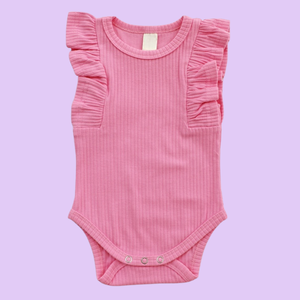 Vente directe usine Tirupur – Barboteuse bébé 100 % fibre de bambou, motif ailes d'ange en dentelle, unisexe, écologique, respirante, à boutons-pression - Product Image 1