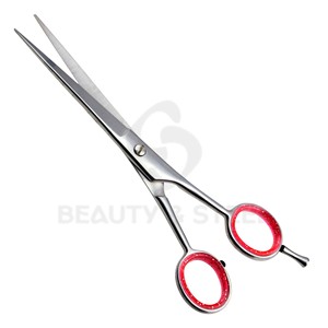 Ciseaux de salon roses de luxe avec vis de tension dorée et accents de bijoux colorés, outil professionnel de coiffure - Product Image 5