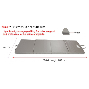 Tapis de gymnastique pliable Stag iconic 3m, en cuir PU absorbant les chocs, coussin d'entraînement portable et pliable pour la maison et la salle de sport - Product Image 2