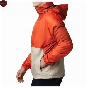 Veste en nylon en gros, mode, légère, vintage, imperméable, à capuche, personnalisée, sublimée pour hommes, coupe-vent - Product Image 6