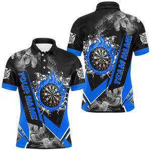 Men's Casual Plus for Polo Shirts Breathable Canvas Fabric <b>Darts</b> Graphic Front Digital Printing Spandex/Polyester Compressed - Product Image 5