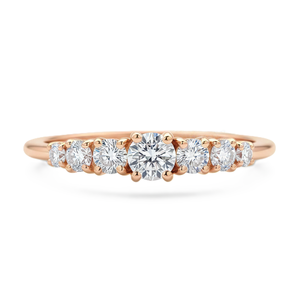 Wholesale Personalized Bridal Jewelry Round Lab Grown Diamond 14K 18K Solid Gold Engagement Band <b>Wedding</b> Band Prong Setting Ring - Product Image 2