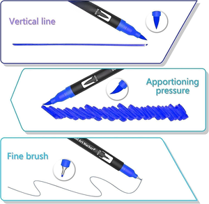 Juego de 72 <span class=keywords><strong>Rotuladores</strong></span> de Doble Punta, 04 mm, Punta Fina y Punta de Pincel Flexible, Marcadores <span class=keywords><strong>para</strong></span> Colorear, Dibujar y Escribir en el Diario - Product Image 4