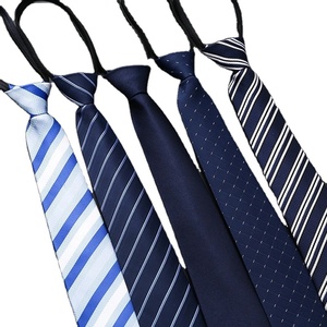 Pajarita ajustada de seda 100% para hombre, colores de rayas sólidas, diseño de cremallera perezosa, accesorio de vestir Formal de negocios, corbatas al por mayor - Product Image 2