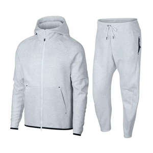 <b>Tech</b> Men's Fleece Hoodie Dark Red 100% Cotton Sportswear Breathable Plus Size Tracksuits Jogger Suits for Winter - Product Image 4