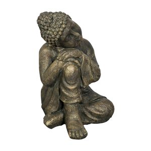 Estatua Decorativa Zen para Exteriores, Escultura de Buda Durmiendo Abrazando su Pierna, para Decoración de Jardín, Patio, Balcón o Porche - Product Image 6
