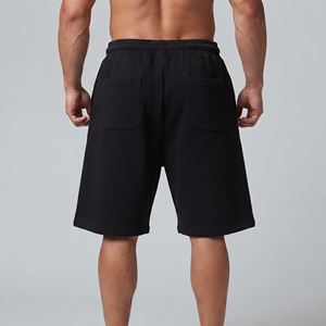 Shorts en molleton vintage de haute qualité pour hommes, avec strass, coupe ample et taille à cordon de serrage - Product Image 2