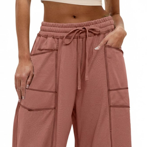 Diseña tus propios pantalones deportivos para mujer, fáciles de usar, con MOQ bajo, recién llegados, informales, de color sólido, en venta. - Product Image 4