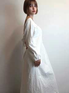 Women's White V-neck Backless Maxi <b>Dress</b> Sleeveless Tie Back <b>Loose</b> Fit Summer Eco-Friendly 100% Organic Cotton Custom <b>Dress</b> - Product Image 6