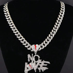 Pendentif personnalisé avec nom, moissanite VVS, chaîne épaisse Miami Cuban Link en argent sterling, collier hip hop pour homme, cadeau de luxe et tendance - Product Image 3