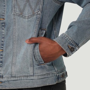 OEM Wholesale Customized Men High Quality Winter Denim Rain Jacket with Down Material Solid Color Stand Collar Jacket <b>Boy</b> Styles - Product Image 5