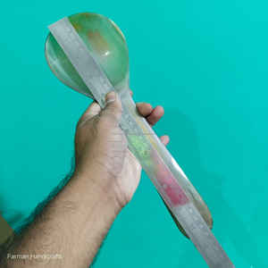 Ensemble de cuillères à salade en corne de bœuf, faites à la main, vaisselle en corne naturelle au meilleur prix - Product Image 3