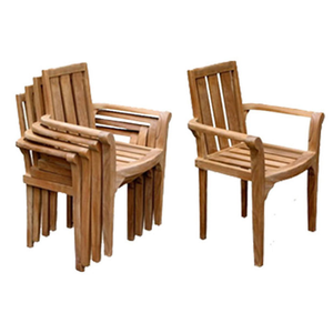 Chaises en teck en promotion, style moderne et épuré, idéales pour les salles à manger extérieures. - Product Image 2