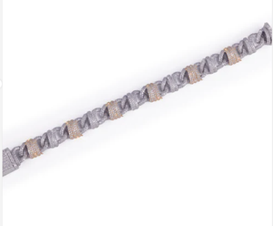 Hiphop Chain Link <b>Bracelet</b> Rhodium Plated Alloy Micro Pave <b>Crystal</b> Lock Clasp Unisex Jewelry - Product Image 3