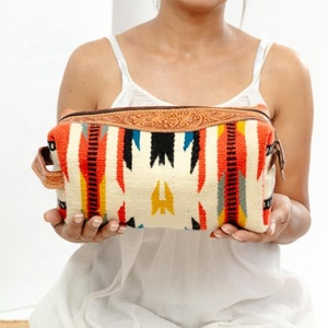 New Arrival Cowhide Leather Stylish Makeup Cosmetic Storage <b>Box</b> Hand Tooled Jewelry Pouch ,<b>Vanity</b> Bathroom Organizer <b>Box</b> - Product Image 1