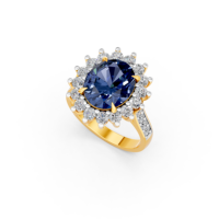 Anillo de Oro Sólido de 14K, 9K, 10K, 18K con Gema de Laboratorio de 6 Quilates, Certificado IGI, Joyería Fina Ética, Fabricante RJC, Venta al por Mayor, OEM, ODM, E201287