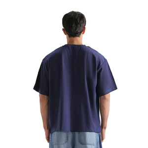 Camiseta de Hombre OEM 100% Algodón con Logotipo Bordado Personalizado en la Parte Delantera, Cuello Redondo, Manga Corta, Estilo Casual de Verano, Transpirable, Corte Holgado, Unisex, en Oferta - Product Image 5